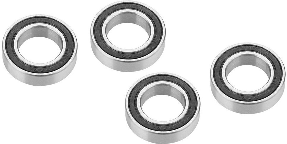 Set van 4 rubberen groefkogellagers 15 x 26 x 7 mm voor machines, elektronische apparaten en pompen