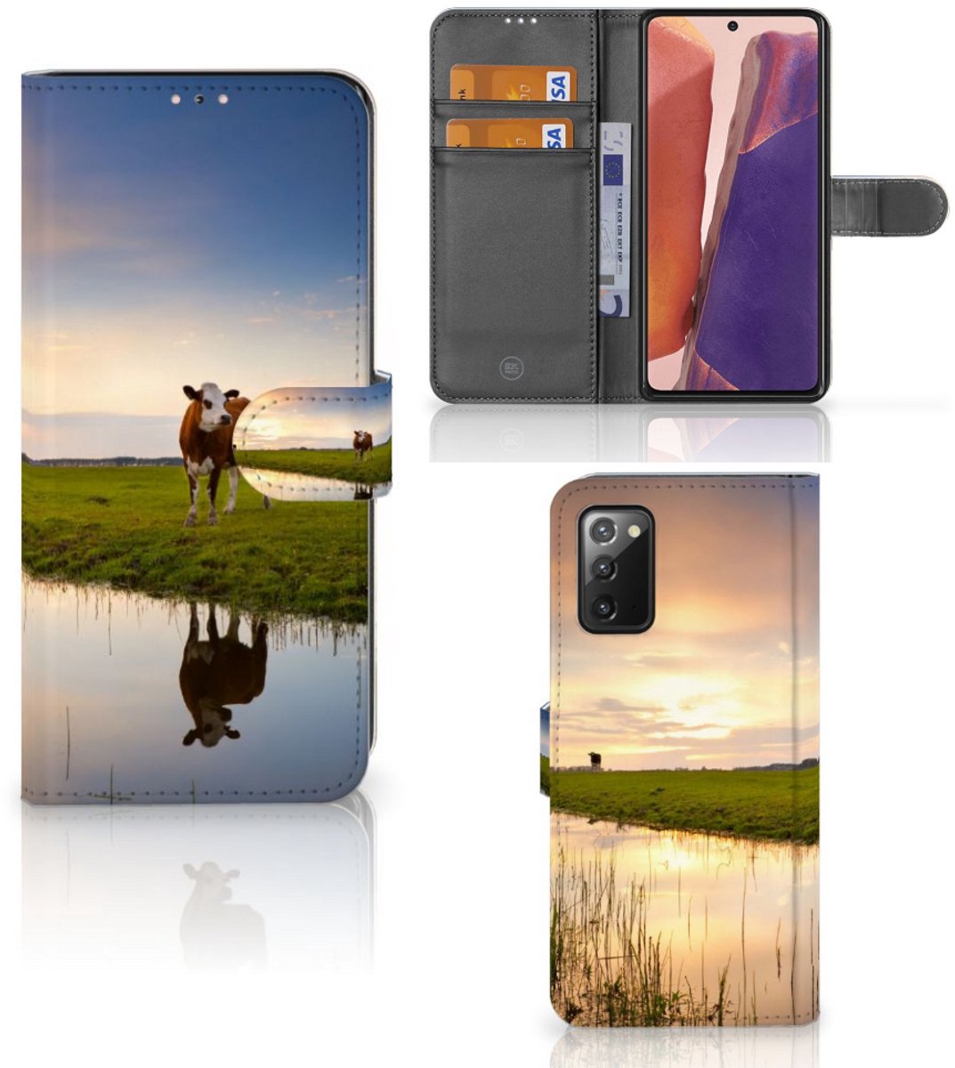 Samsung Galaxy Note 20 Telefoonhoesje met Pasjes Koe