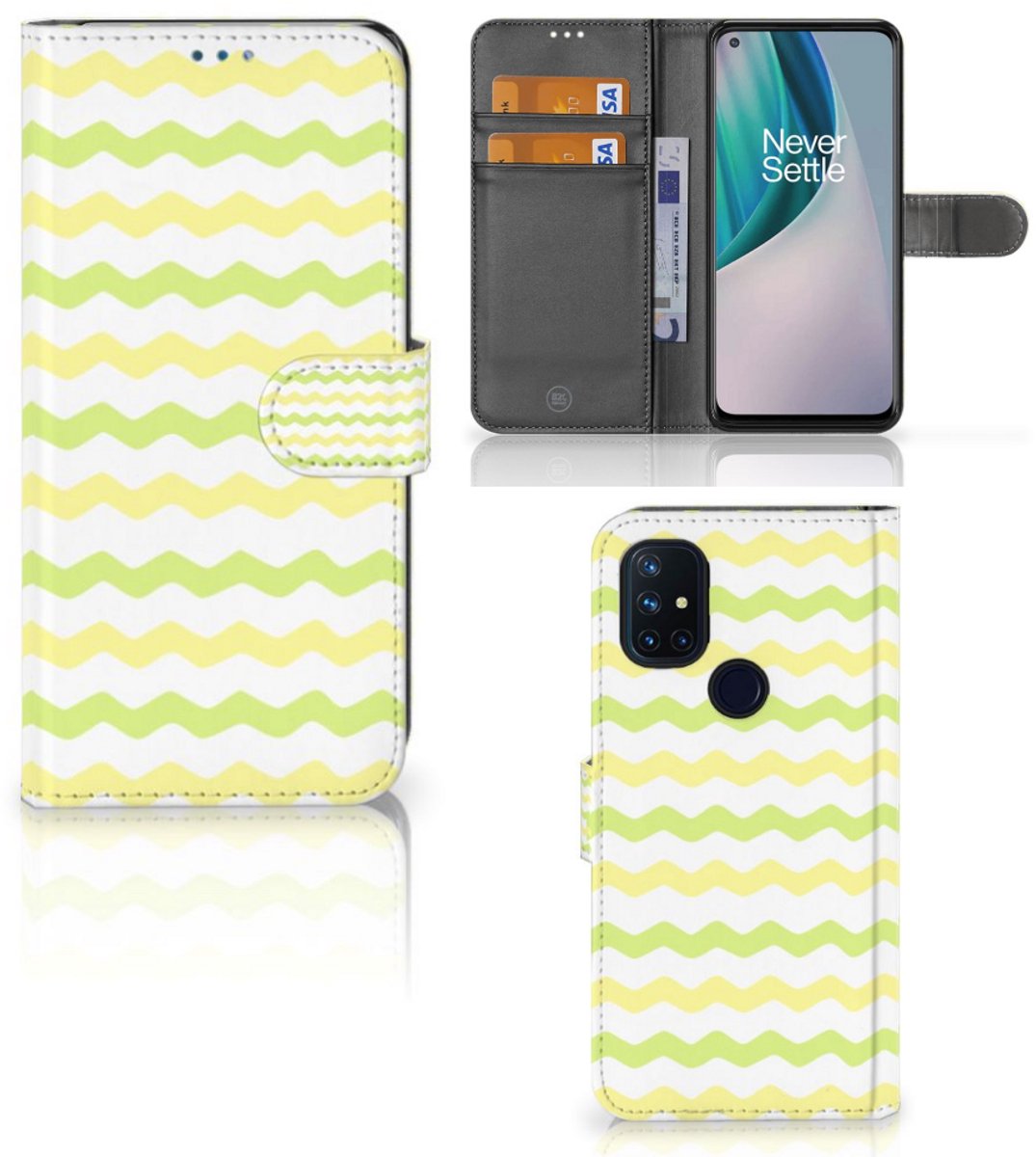 OnePlus Nord N10 Telefoon Hoesje Waves Yellow