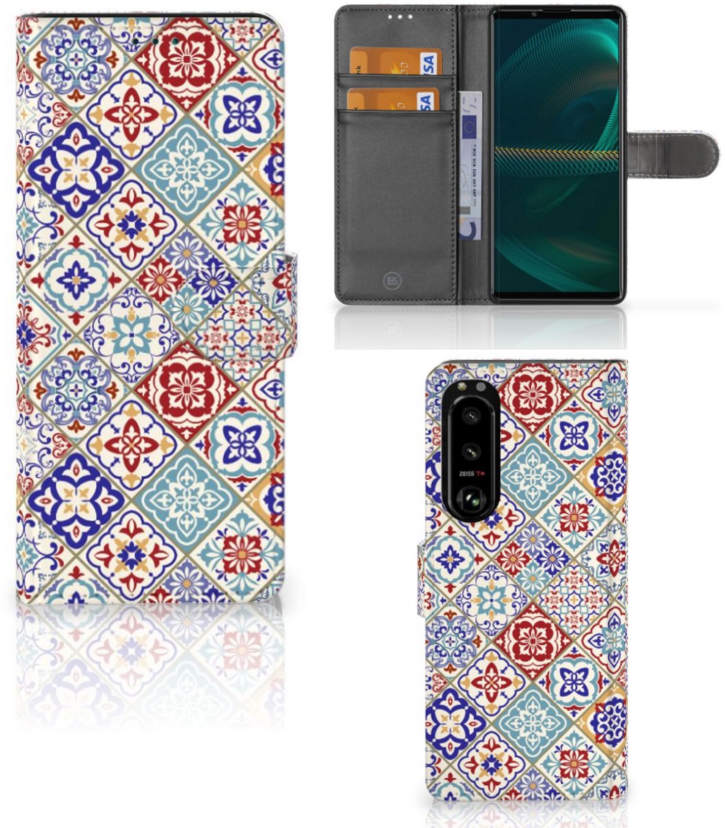 Sony Xperia 5III Bookcase Tiles Color