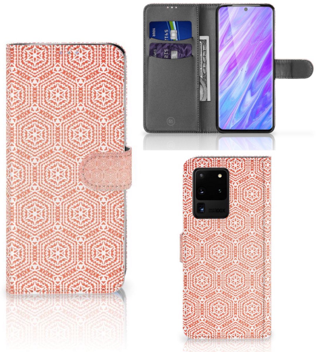 Samsung Galaxy S20 Ultra Telefoon Hoesje Pattern Orange