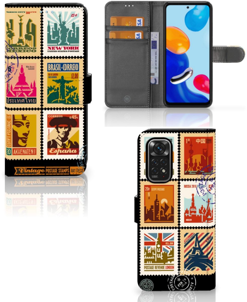 Xiaomi Redmi Note 11/11S Flip Cover Postzegels