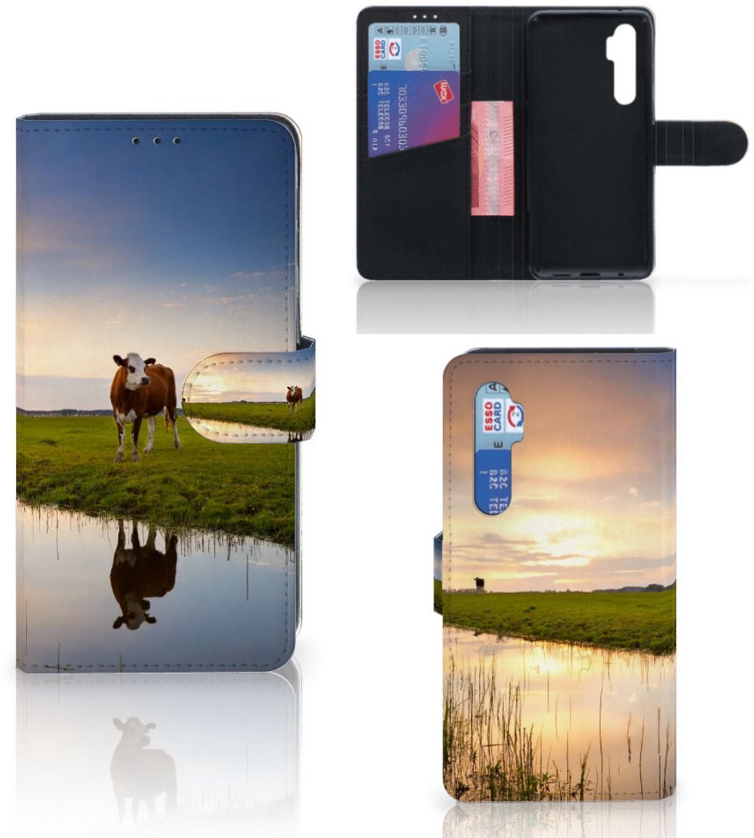 Xiaomi Mi Note 10 Lite Telefoonhoesje met Pasjes Koe
