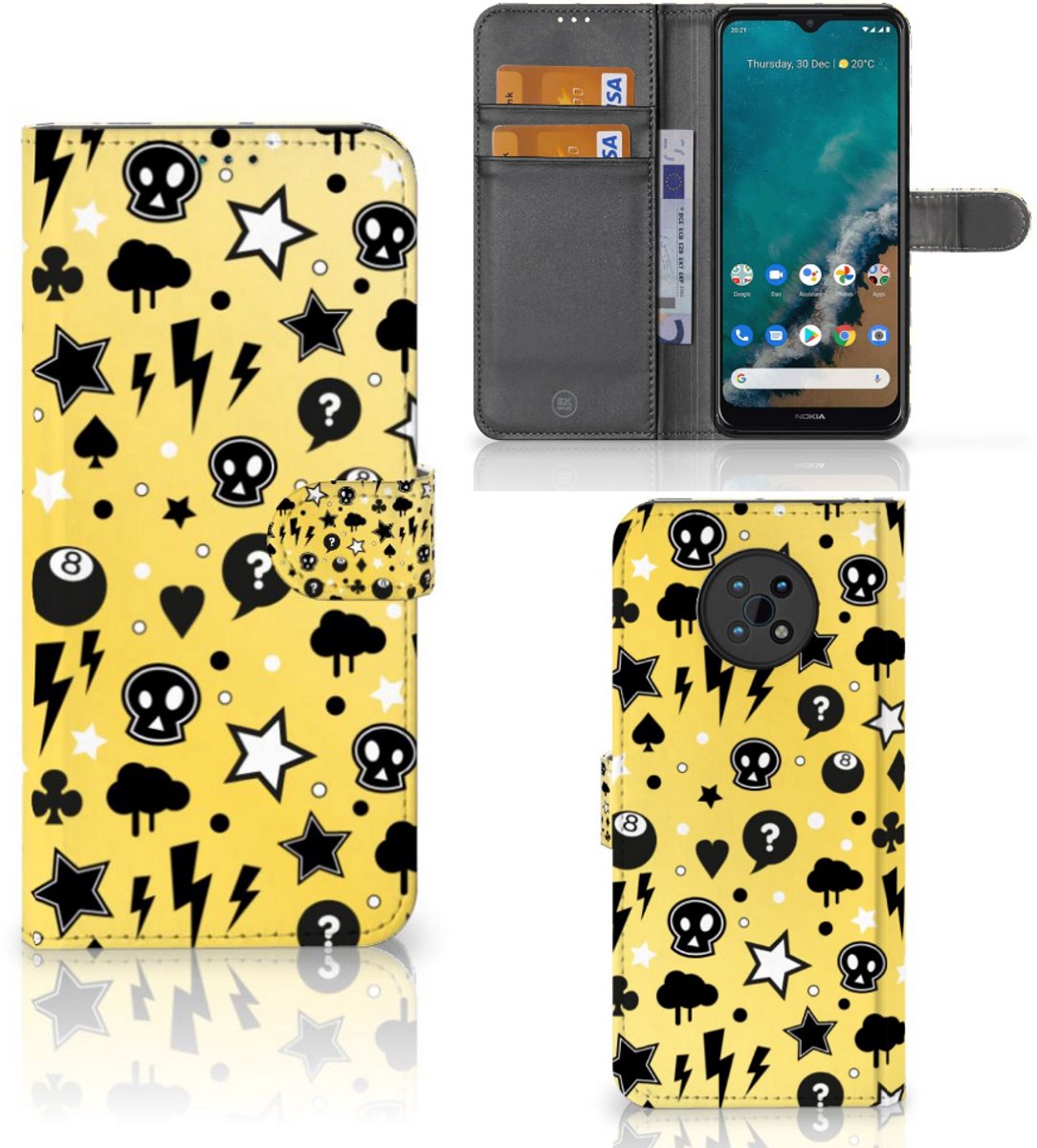 Telefoonhoesje met Naam Nokia G50 Punk Geel