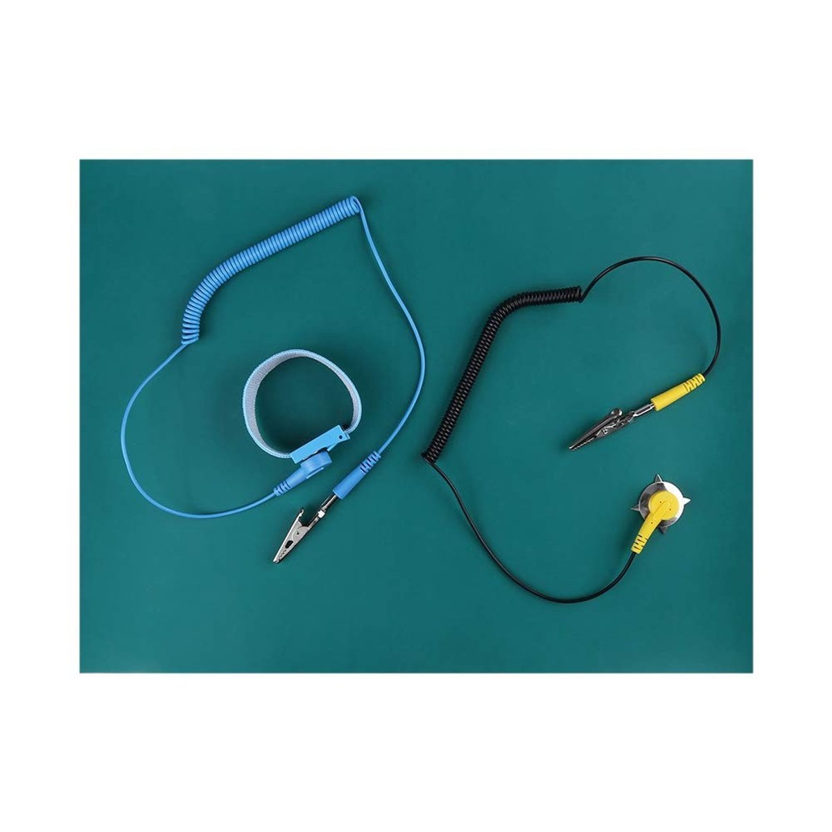 Cosensi - Electrostatic Discharge Antistatic Wristband Ground Wire Mat Set - Ideaal voor telefoonreparatie - Antistatisch - Handig voor elektronica...