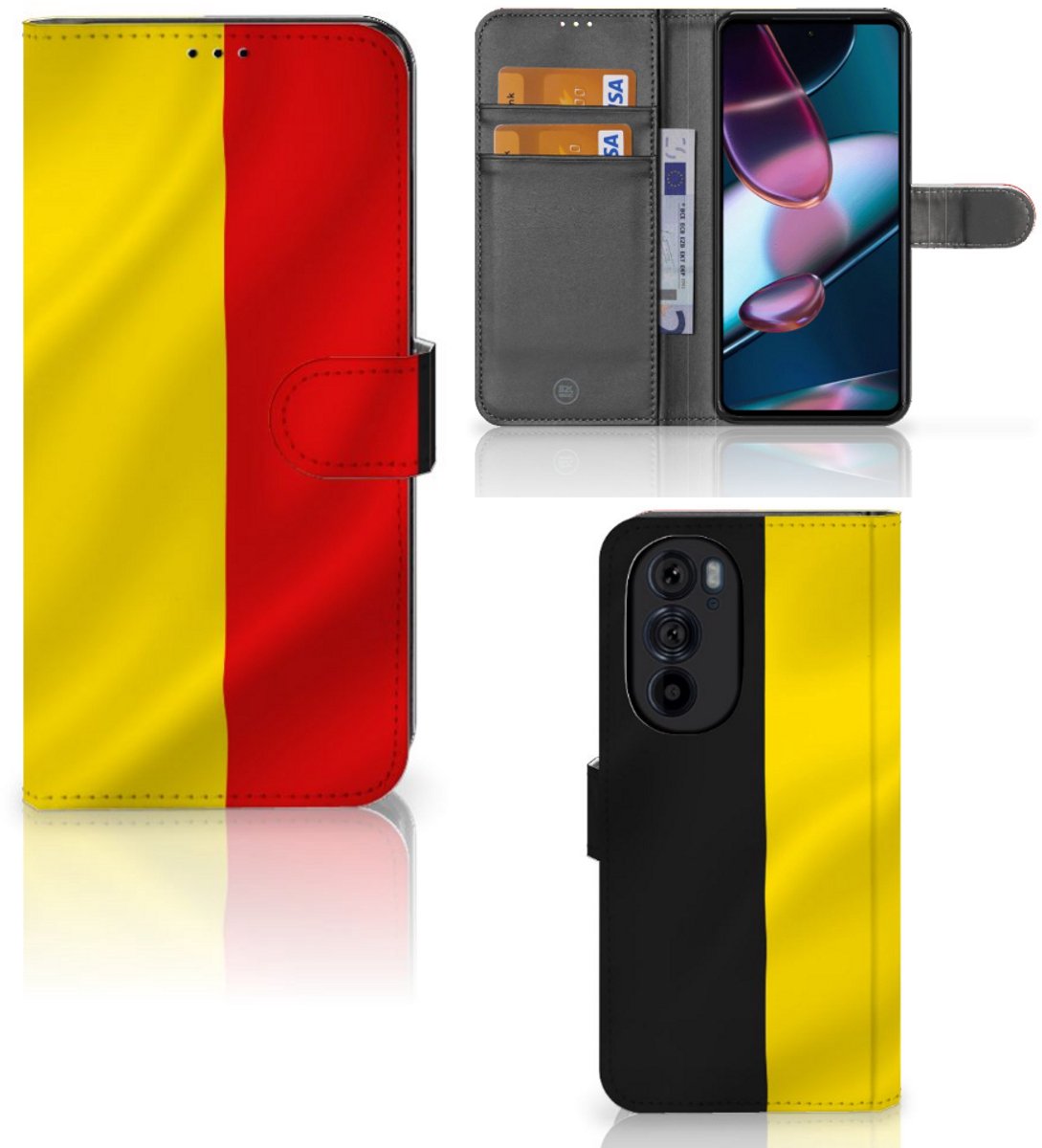 Motorola Edge 30 Pro Bookstyle Case Belgische Vlag