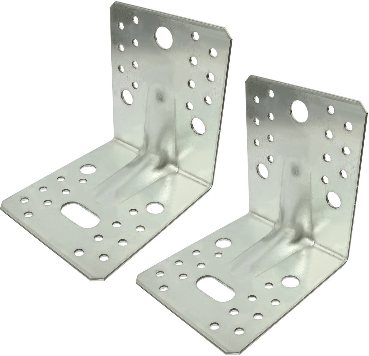 Cosensi - Montageset - Verstevigde Hoekbeugels - Stabiele Bevestiging - 105 x 105 x 90 mm - Voor Houtconstructies - Stevige Staal - Geschikt voor F...