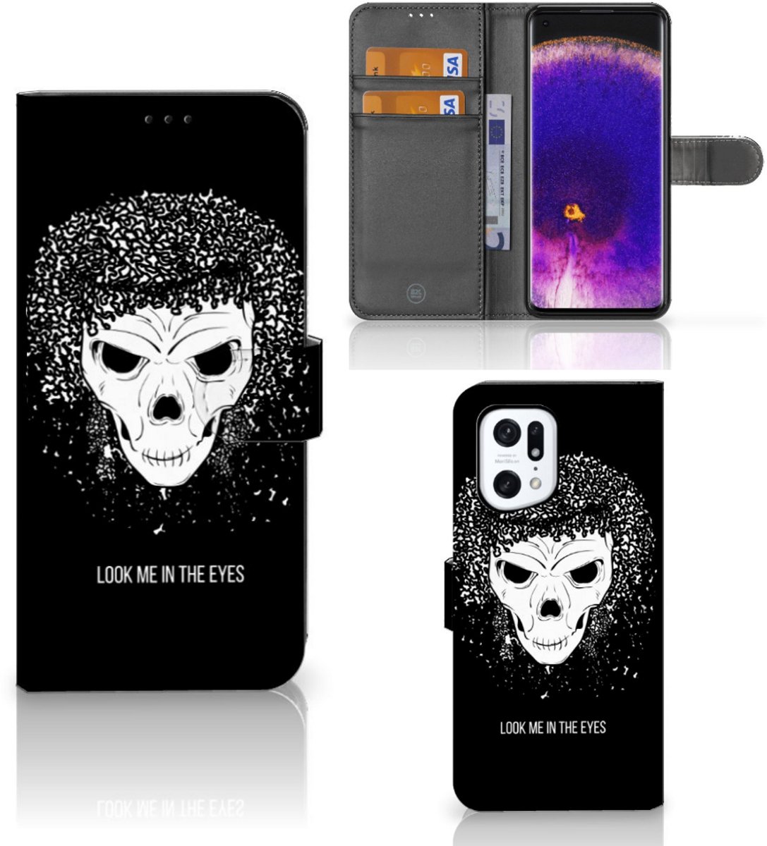 Telefoonhoesje met Naam OPPO Find X5 Pro Skull Hair