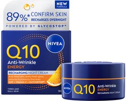 NIVEA Q10 Energy Versteviginde Nachtcreme voor Vrouwen - Hydraterende Anti-Rimpel Crème - Alle…