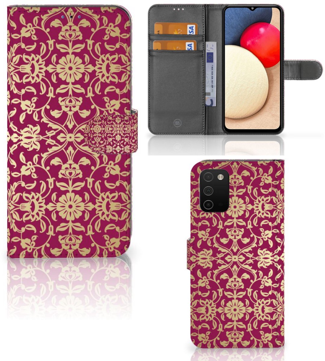 Wallet Case Samsung Galaxy A03s Barok Pink