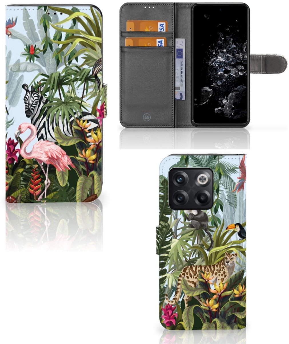 Telefoonhoesje met Pasjes voor OnePlus 10T Jungle