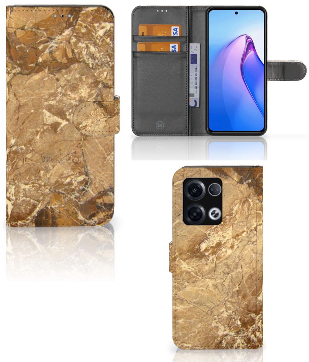 OPPO Reno8 Pro Bookcase Marmer Creme