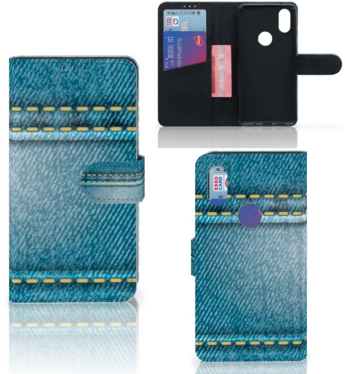 Xiaomi Mi Mix 2s Wallet Case met Pasjes Jeans