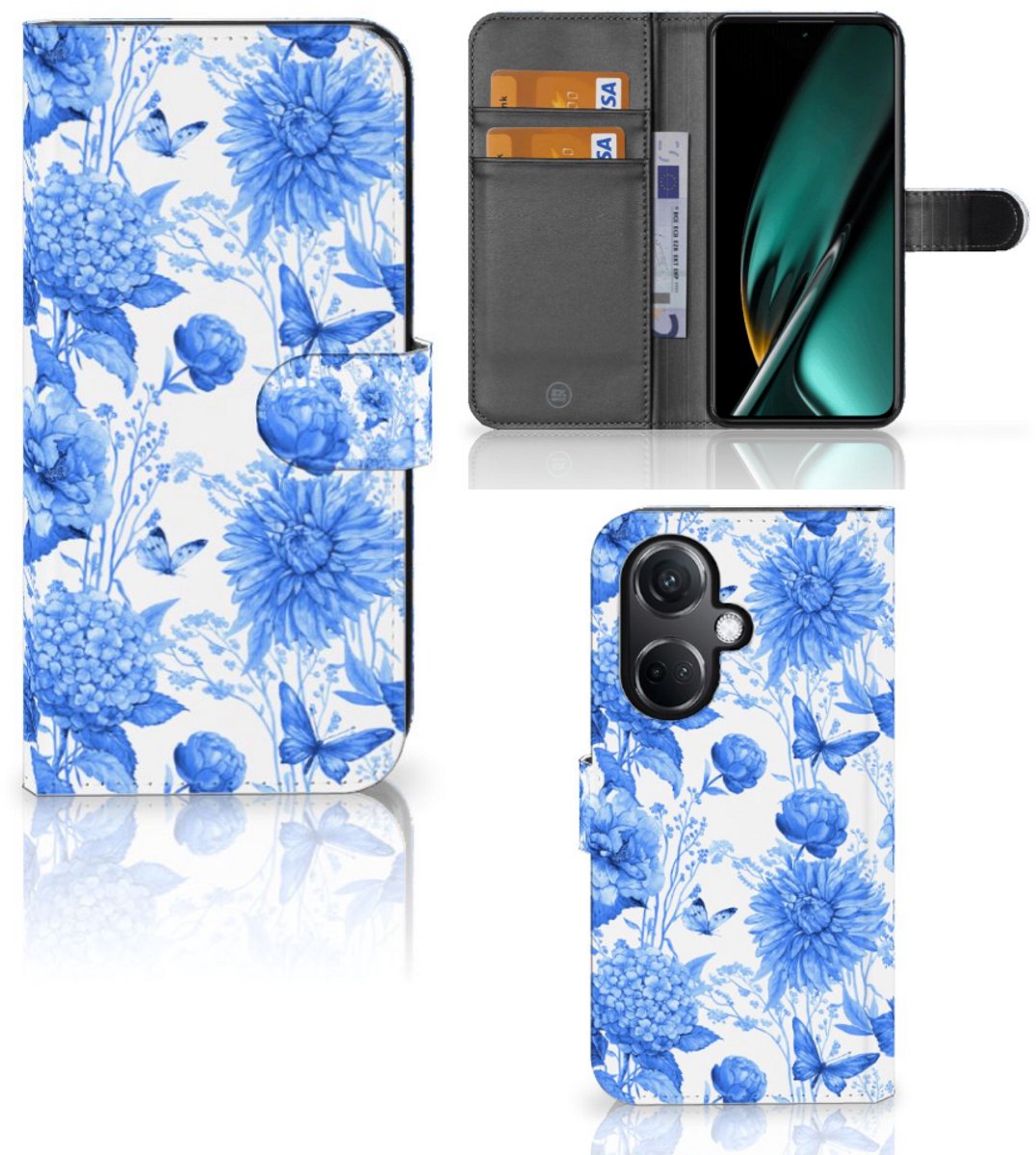 Hoesje voor OnePlus Nord CE 3 Flowers Blue