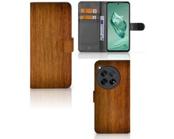 OnePlus 12 Book Style Case Donker Hout