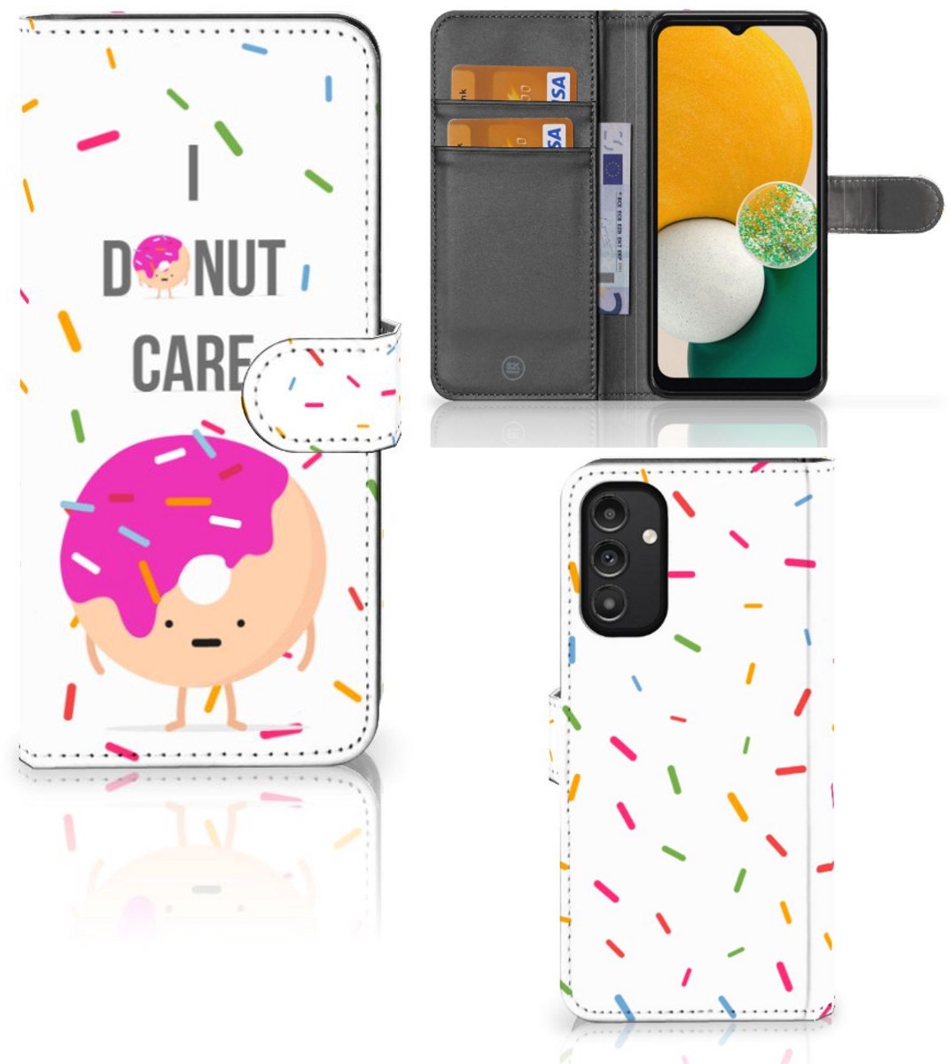 Samsung Galaxy A14 4G Book Cover Donut Roze