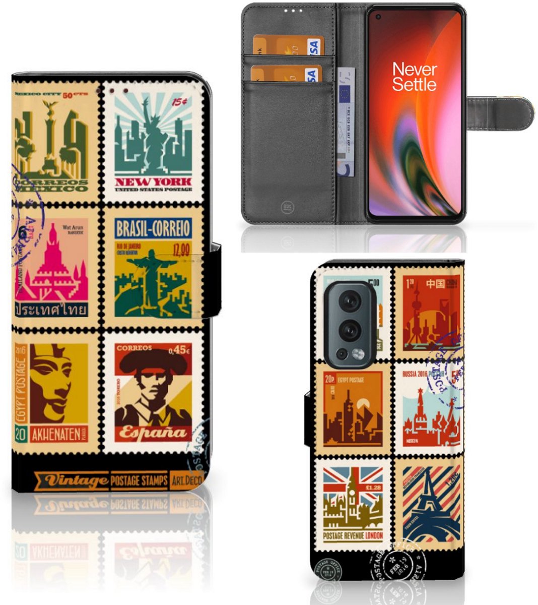 OnePlus Nord 2 5G Flip Cover Postzegels