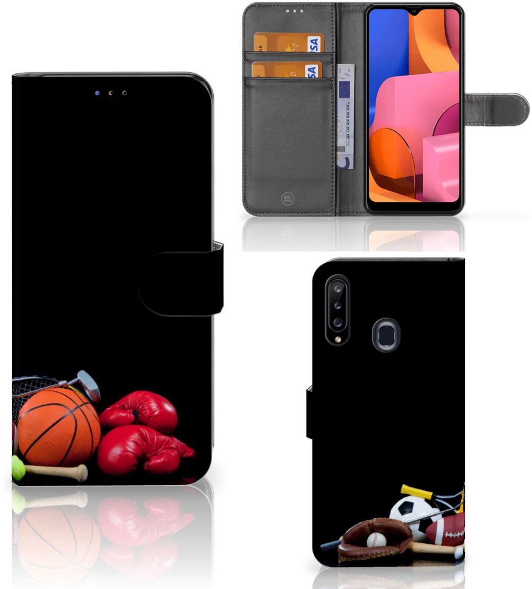 Samsung Galaxy A20s Wallet Case met Pasjes Sports