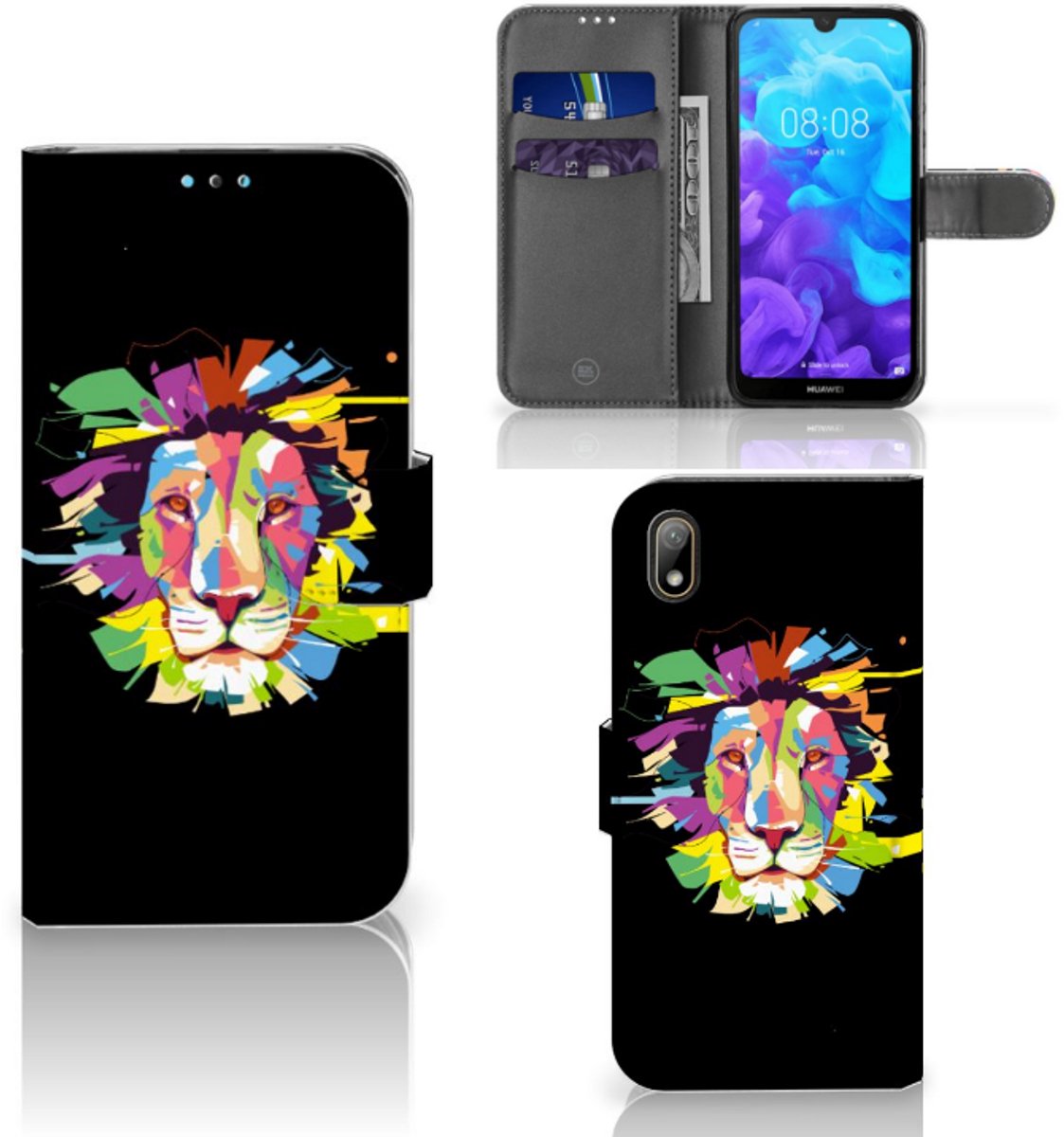Huawei Y5 (2019) Leuk Hoesje Lion Color