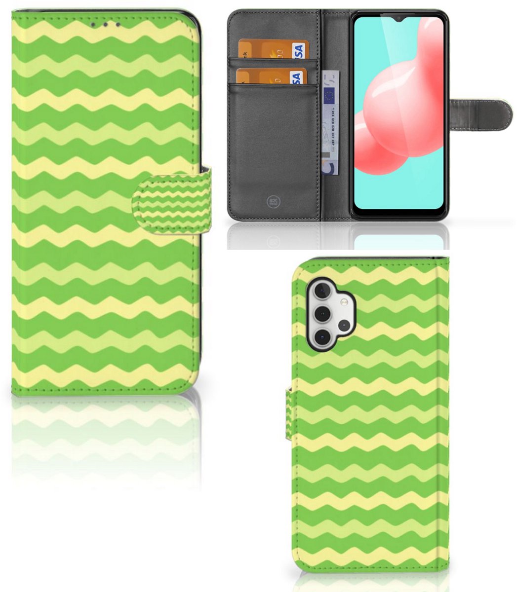 Samsung Galaxy A32 5G Telefoon Hoesje Waves Green