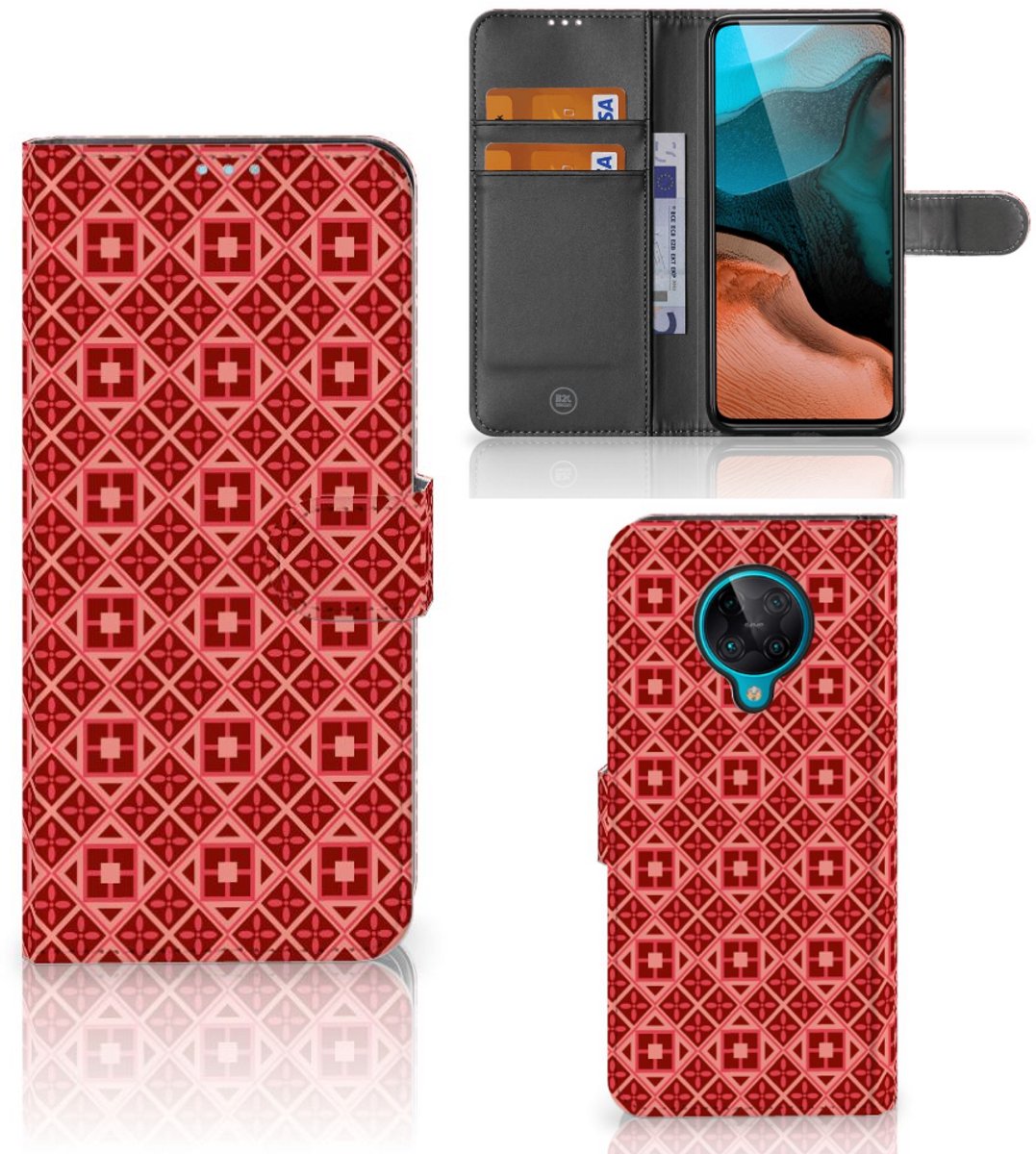 Xiaomi Poco F2 Pro Telefoon Hoesje Batik Rood