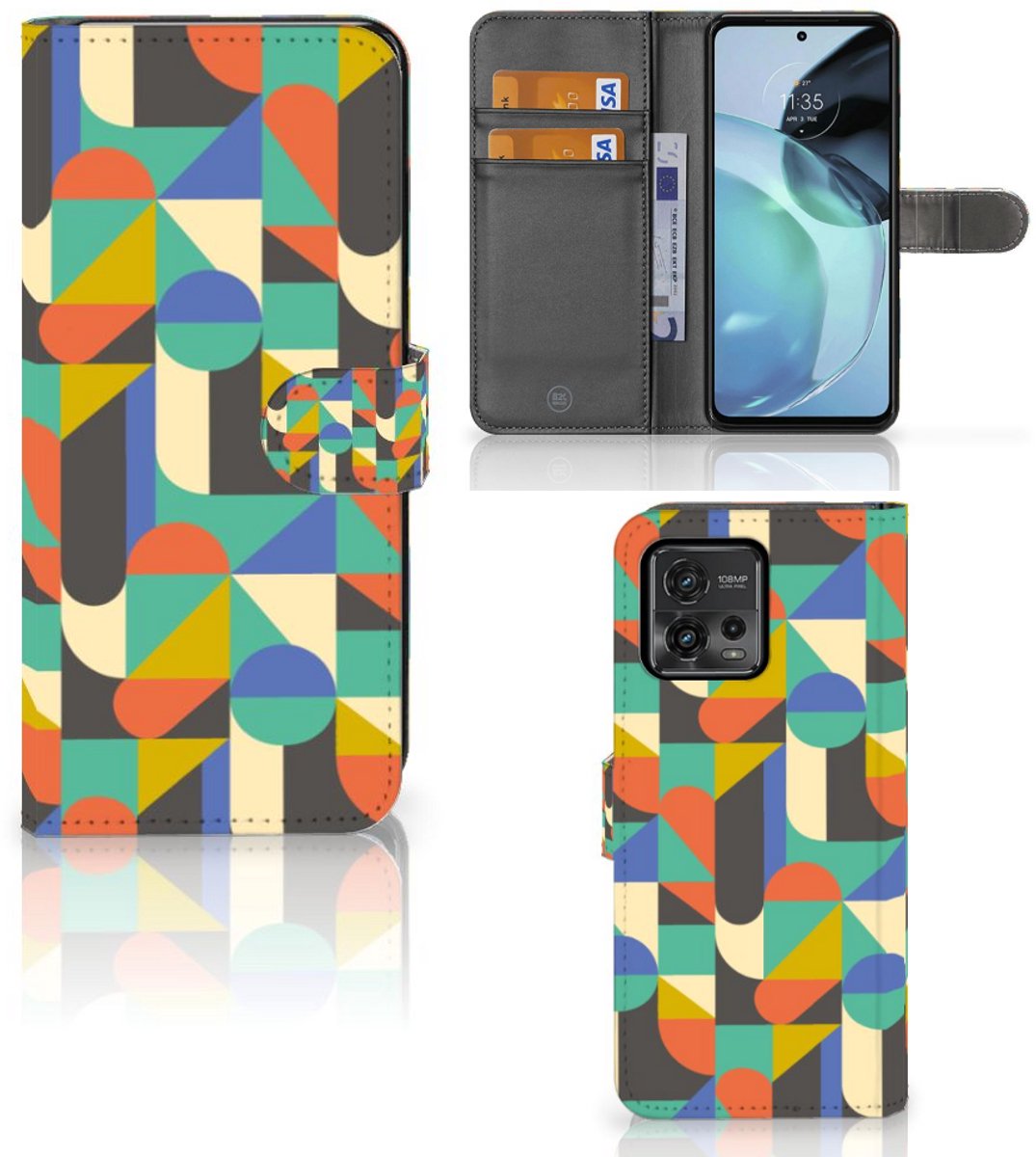 Motorola Moto G72 Telefoon Hoesje Funky Retro