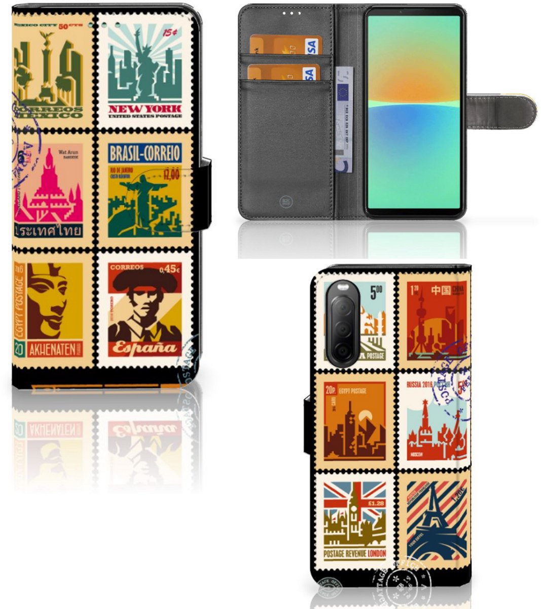 Sony Xperia 10 IV Flip Cover Postzegels