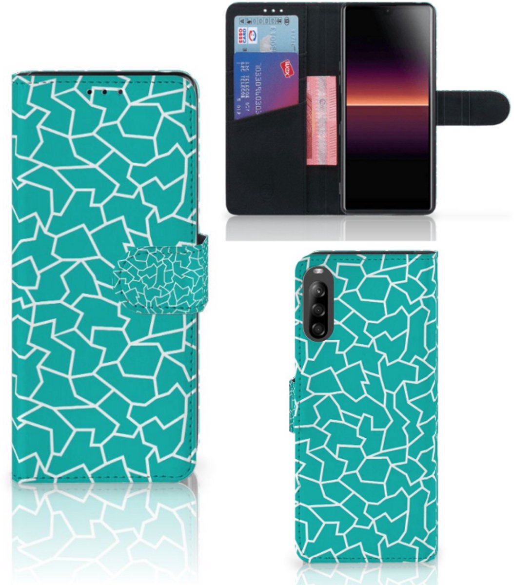 Sony Xperia L4 Hoesje Cracks Blue