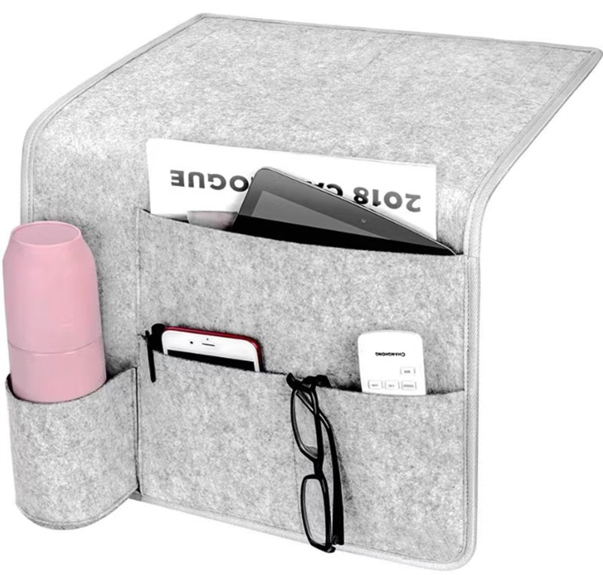 Opbergzak voor aan het bed - Ideaal voor boeken, mobiele telefoon, iPad en afstandsbediening