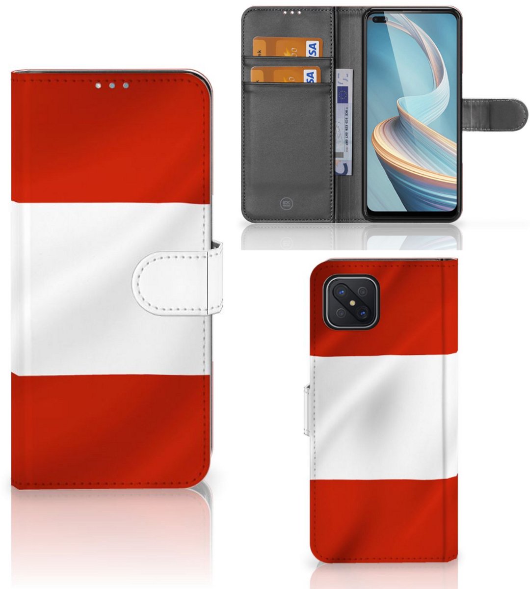 OPPO Reno4 Z Bookstyle Case Oostenrijk