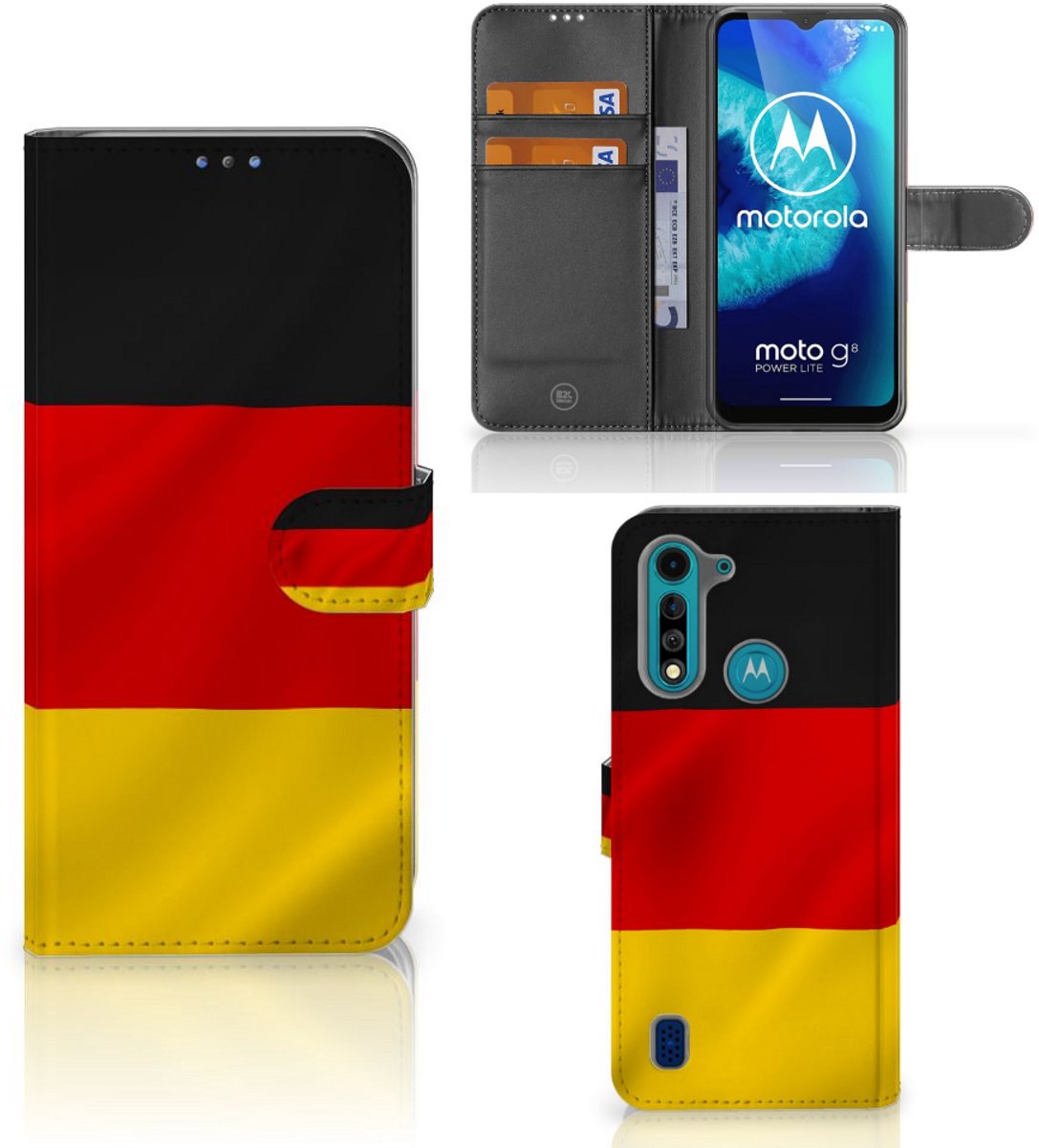 Motorola G8 Power Lite Bookstyle Case Duitsland