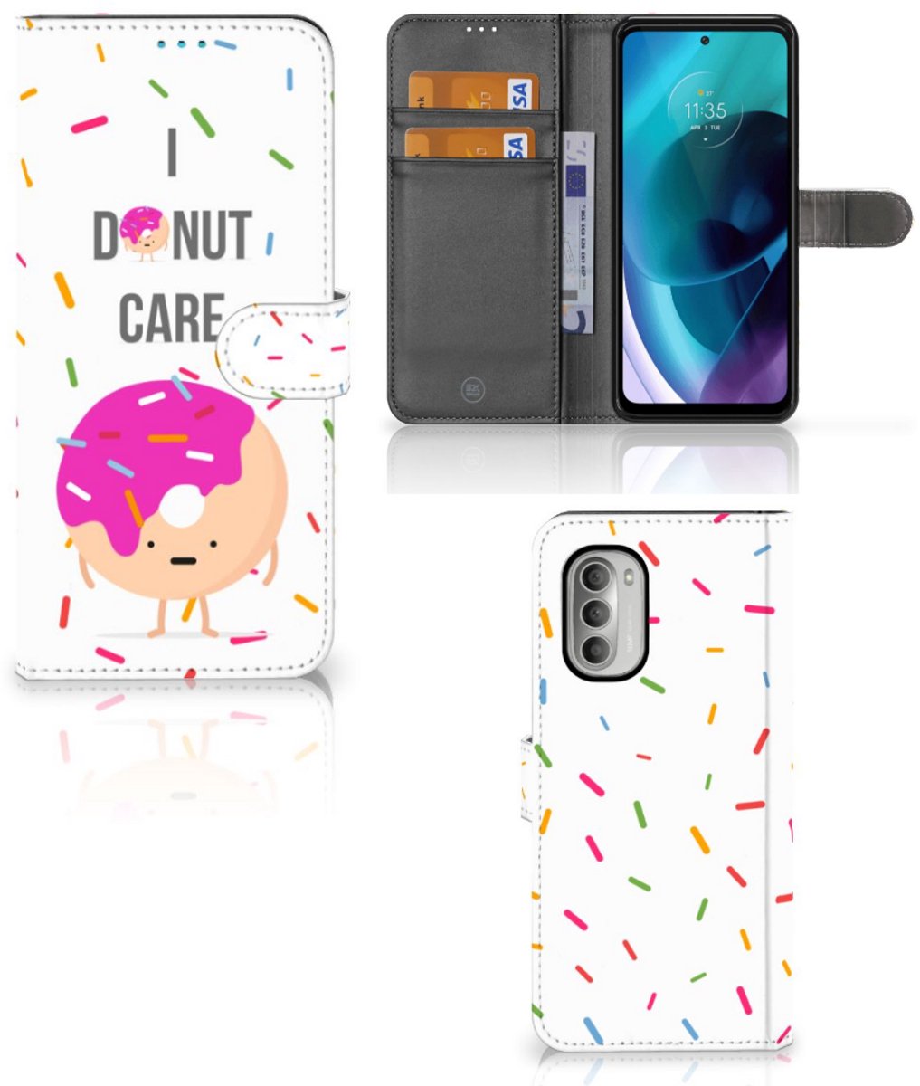 Motorola Moto G51 5G Book Cover Donut Roze