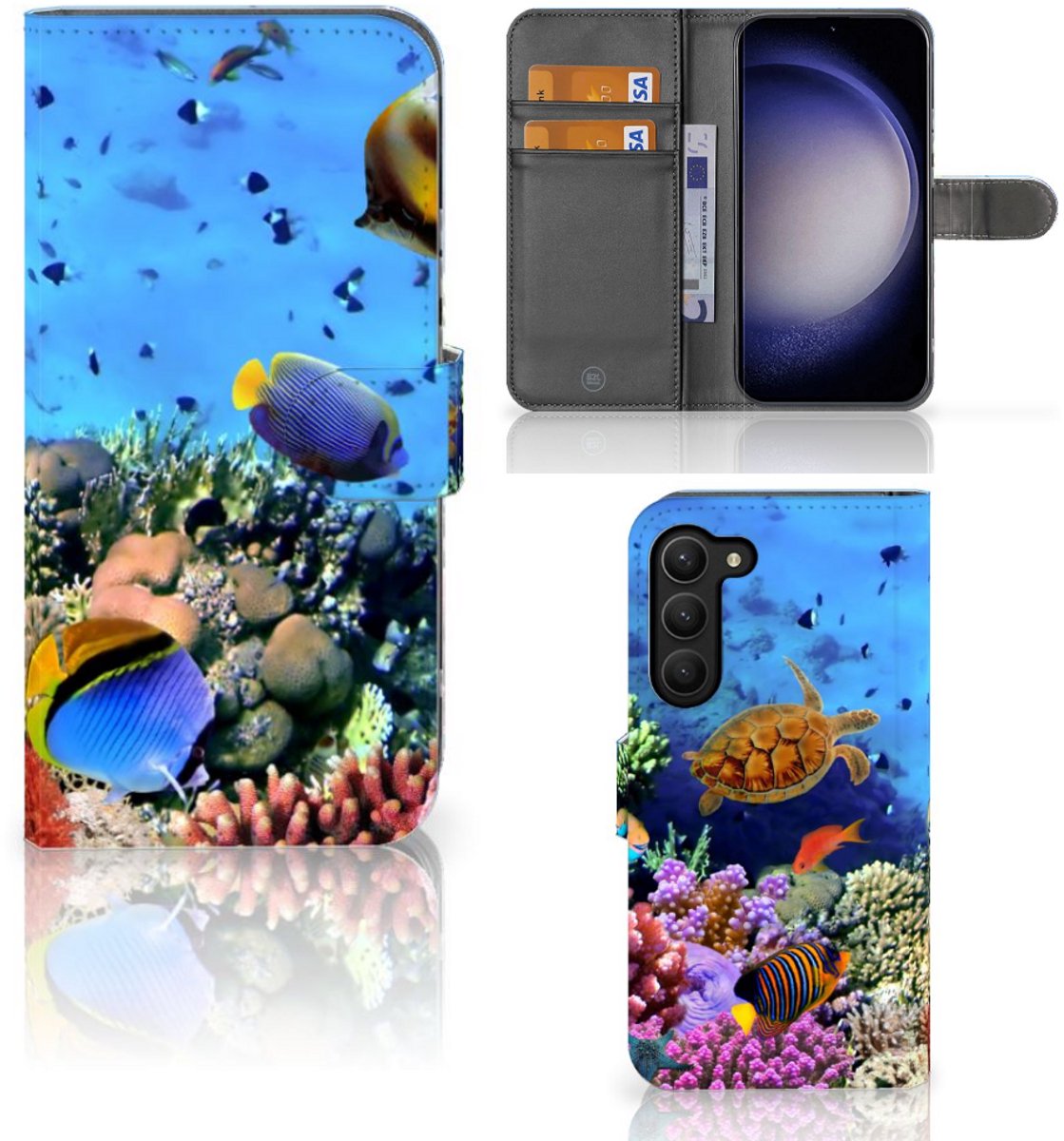 Samsung Galaxy S23 Plus Telefoonhoesje met Pasjes Vissen