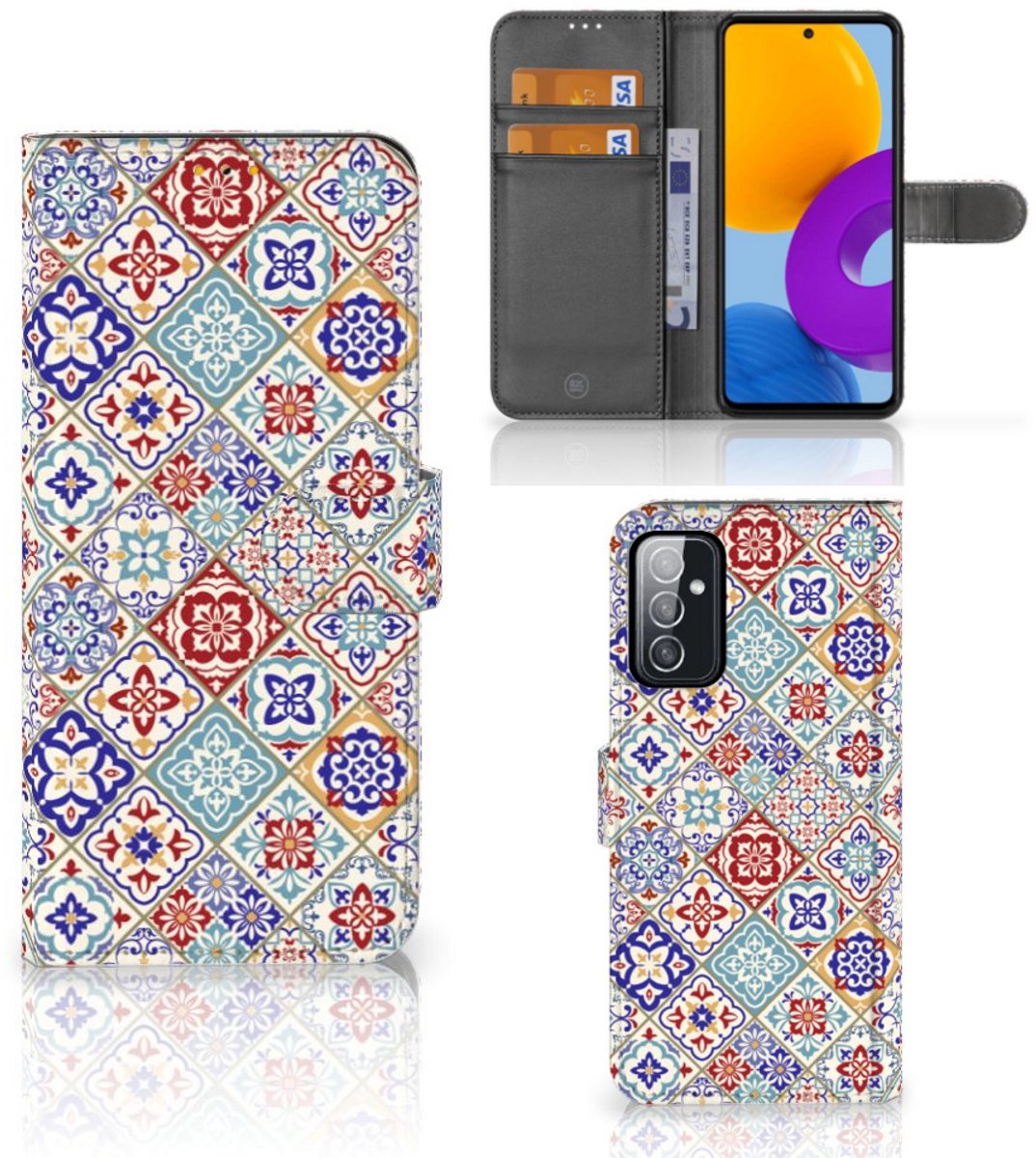 Samsung Galaxy M52 Bookcase Tiles Color