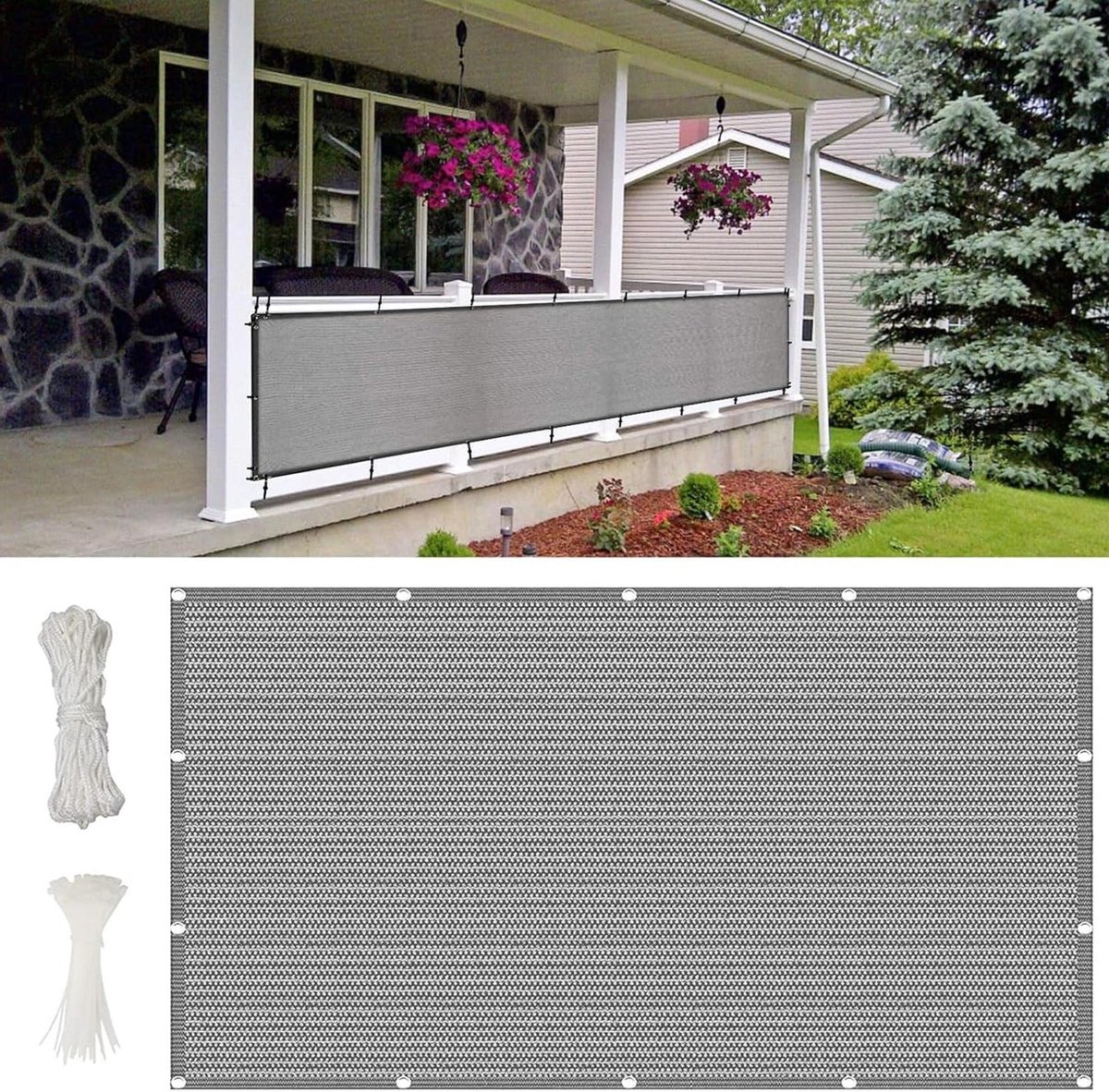 Balkonscherm Inkijkbescherming - Privacy Scherm - Buiten Leven - 95% UV Bescherming - 250x