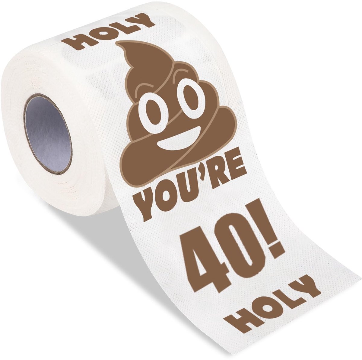 Cosensi - Toiletpapier Gag Gift - 40ste Verjaardag - Hilarisch Cadeau - 1 Roll - Humoristisch - Verjaardagscadeau - Grappig voor Vrienden - Wit met...