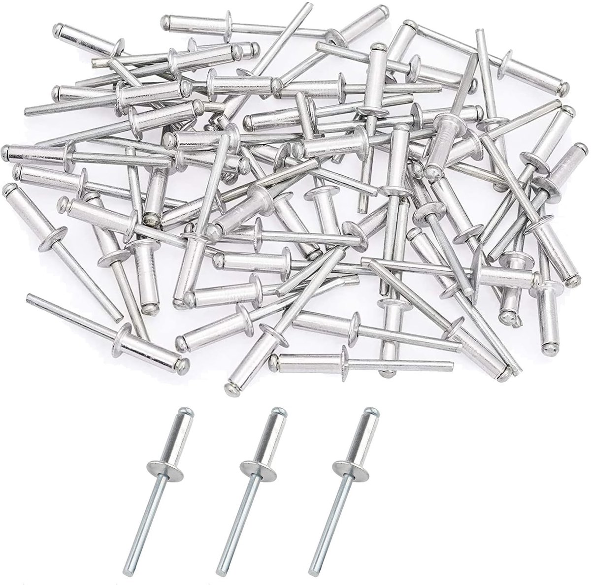 NTHProducts - Blind Rivets - Aluminium Pop Rivets - Industrieel Gebruik - Zilver - Stevige Nieten - Geschikt voor Metaalbewerkingen - 50 Stuks