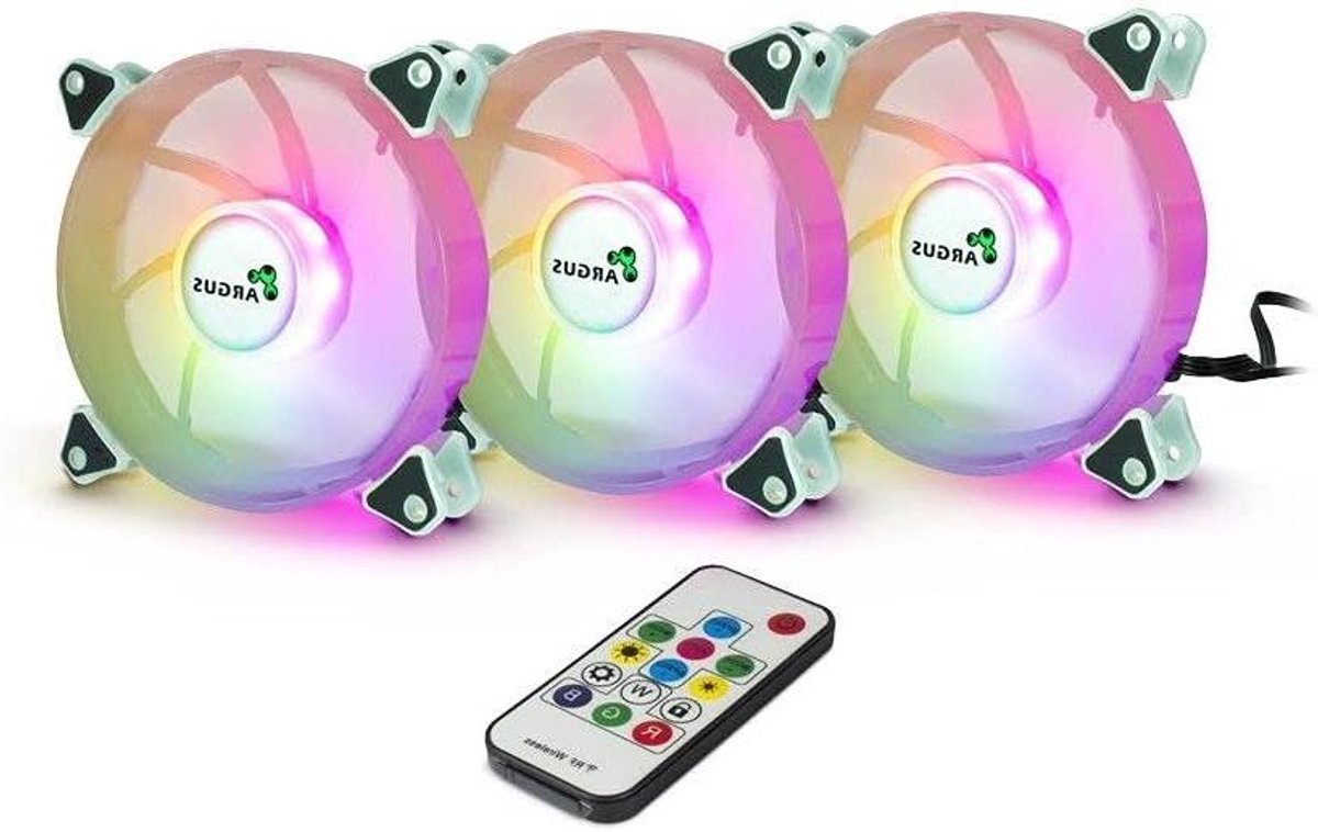 ARGUS RS-06 RGB Set - Ventilator Set - Computer Koeling - 120mm Ventilator - 120x120x25 mm - RGB