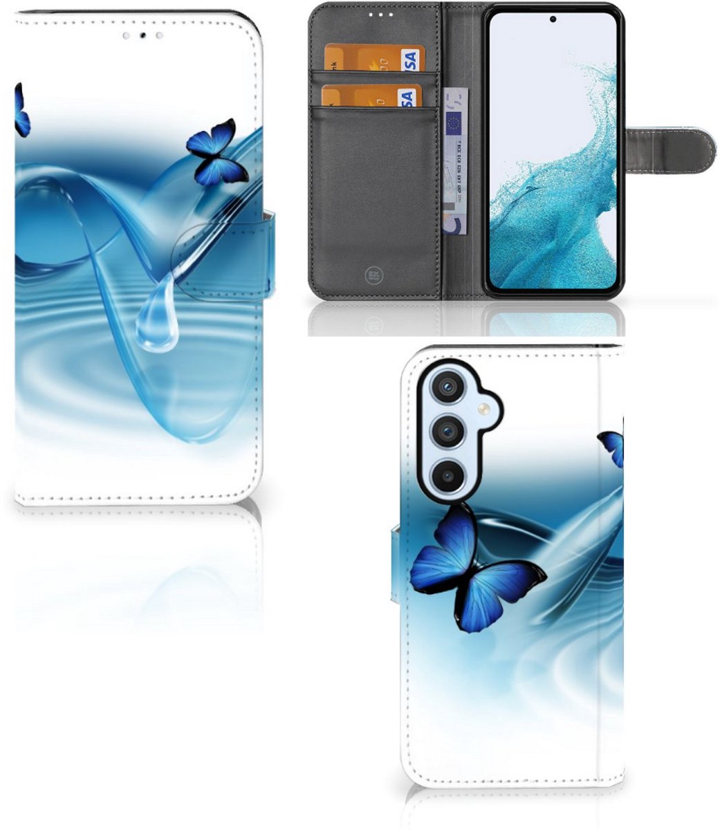 Samsung Galaxy A54 5G Telefoonhoesje met Pasjes Vlinders
