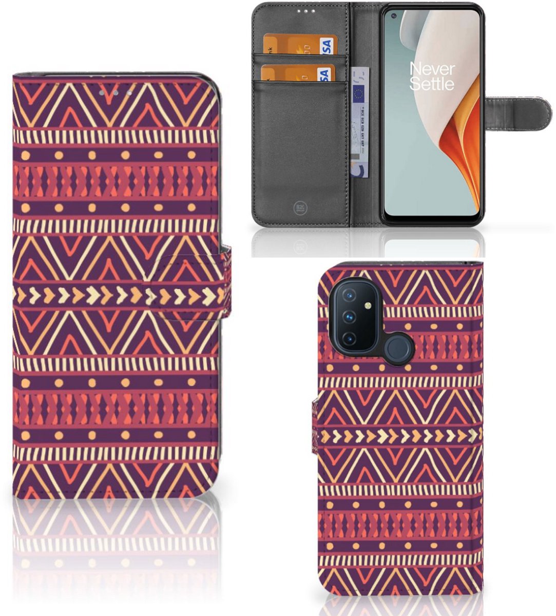 OnePlus Nord N100 Telefoon Hoesje Aztec Paars