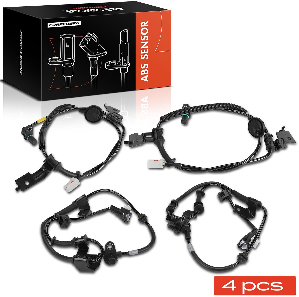 Frankberg 4x ABS-sensor vooras en achteras voor KIA