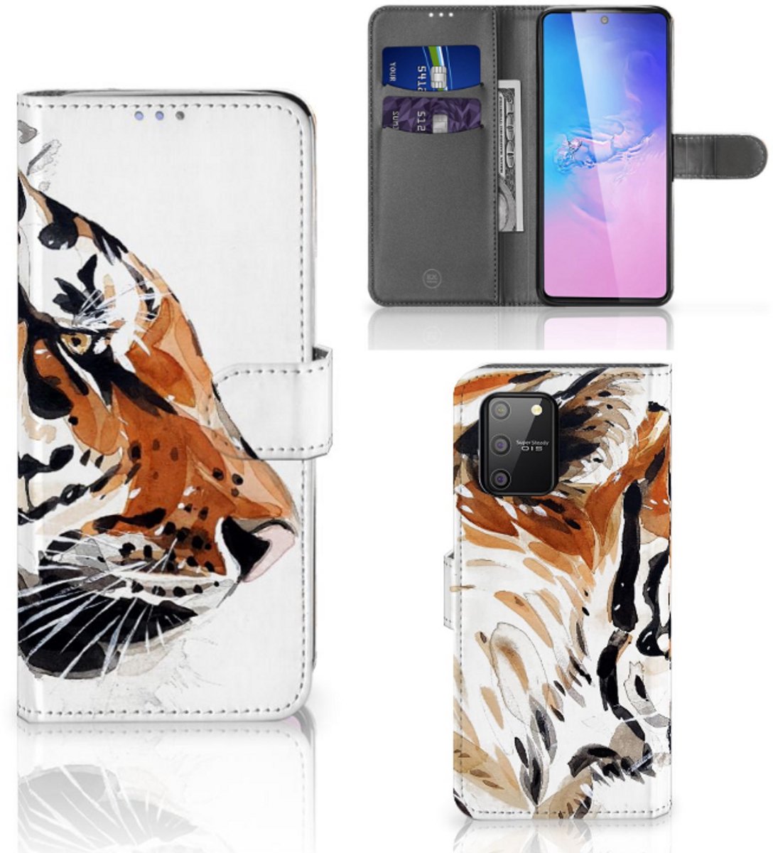 Hoesje Samsung S10 Lite Watercolor Tiger