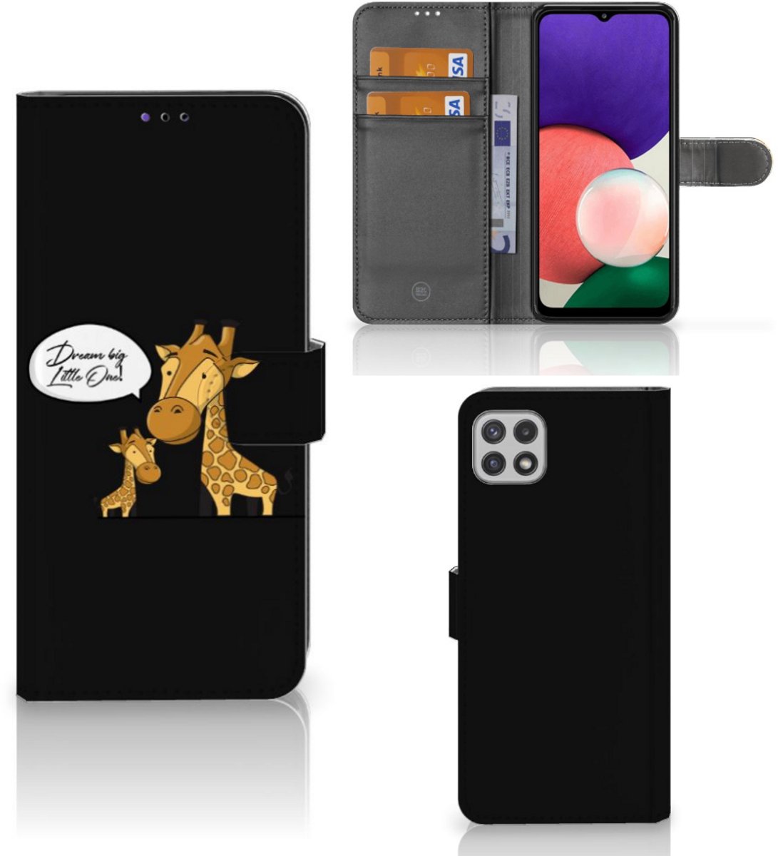 Samsung Galaxy A22 5G Leuk Hoesje Giraffe