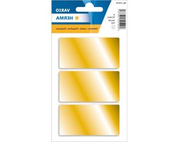HERMA 15078 Gouden etiketten (67 x 34 mm, 3 velles, papier, mat) zelfklevend, permanente klevende cadeaustickers voor handlettering, 9 etiketten