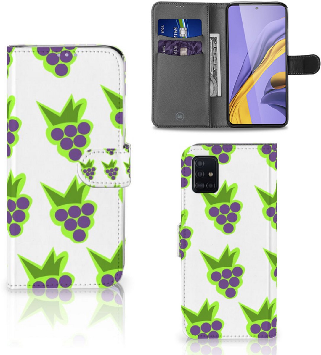 Samsung Galaxy A51 Book Cover Druiven