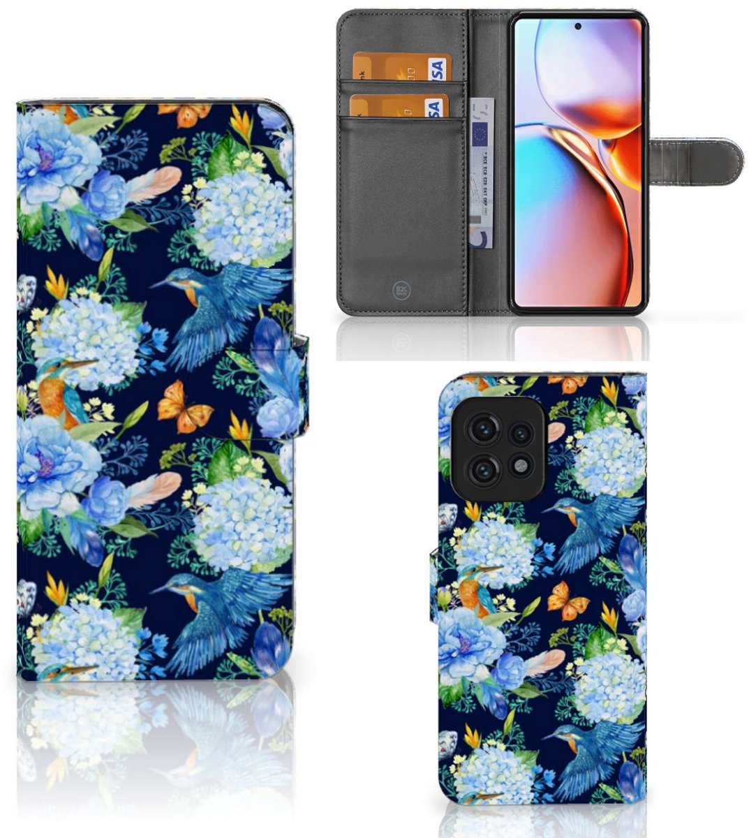 Telefoonhoesje met Pasjes voor Motorola Edge 40 Pro IJsvogel
