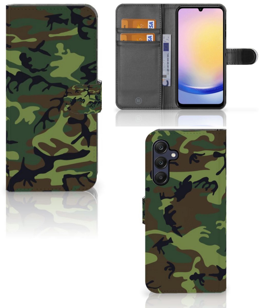 Samsung Galaxy A25 Telefoon Hoesje Army Dark