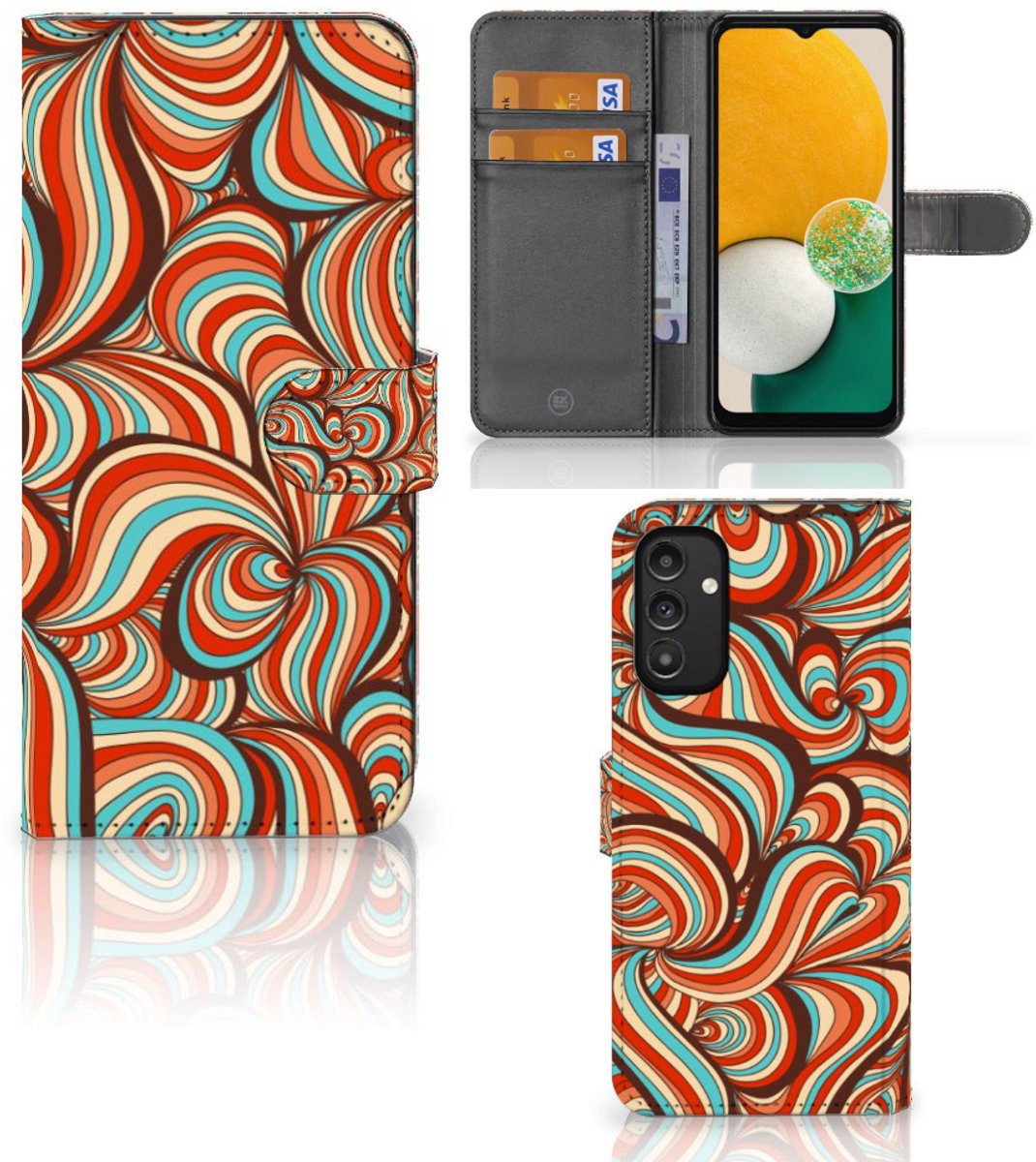 Book Case voor Samsung Galaxy A14 4G Hoesje Retro
