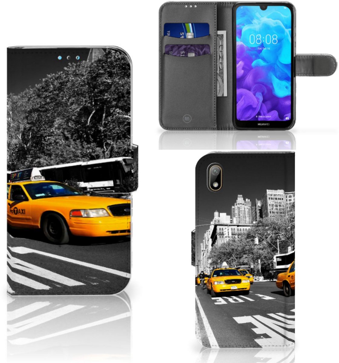 Huawei Y5 (2019) Flip Cover New York Taxi