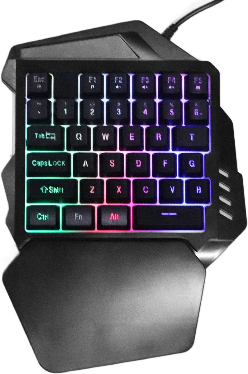 Ergonomisch One-Hand Gaming Keyboard met RGB Verlichting - 35 Toetsen